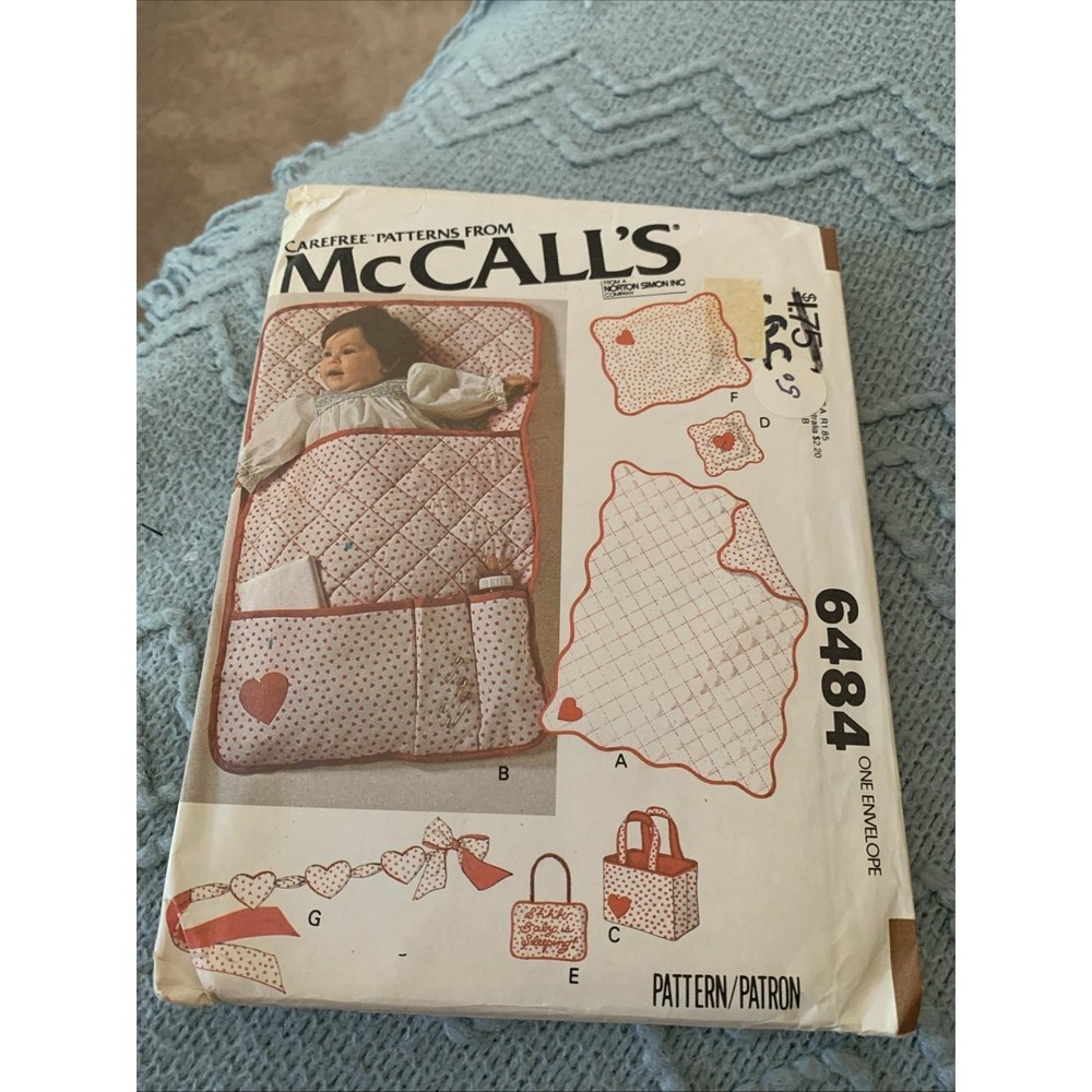 McCall's 6484 Sewing Pattern for Baby Accessories - UNCUT